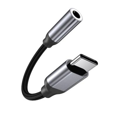 Magnet, Adaptador USB C de 3,5 mm, Auriculares de Audio Digital Tipo C a Aux, Llave de Audio, Chip DAC de Alta resolución, Compatible con i-Phone 15 Pro/MAX, con Samsung Galaxy S23 S22, Pixel