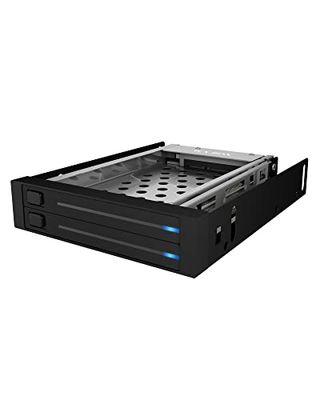 ICY BOX Wechselrahmen voor 2x 2,5" (6,35 cm) SSD/HDD voor 1x 3,5" sleuf, HotSwap, Aluminium/Kunststof, IB-2226StS