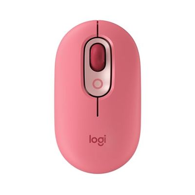 Logitech POP Mouse, draadloze muis met aanpasbare emoji's, SilentTouch-technologie, nauwkeurig/snel scrollen, compact ontwerp, Bluetooth, Multi-Device, OS-Compatibel - Heartbreaker
