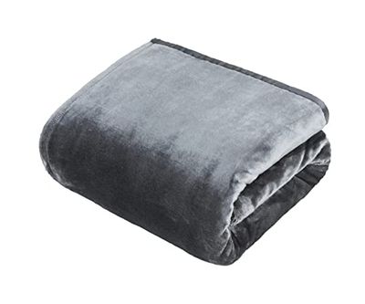 Sleepdown Lyxig kashmir touch kolgrå överkast över soffa supermjuk varm mysig sängfilt överkast - 150 cm x 200 cm