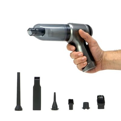 Jocca Aspirador Sin Escobillas Multifunción, Motor Sin Escobillas, 6 Accesorios Intercambiables, Depósito Lavable y Filtro HEPA, Carga USB