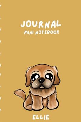 Journal Mini Notebook (Ellie): Golden Retriever Themed Notebook, 6x9 Inch, 100 Lined Pages