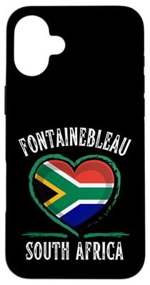 South Africa Flag Heart Fontainebleau City Custodia per iPhone 16 Plus