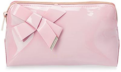 Ted Baker Nicolai, Trousse de Maquillage avec nœud en Vinyle Femme, Couleur : Rose, Taille Unique