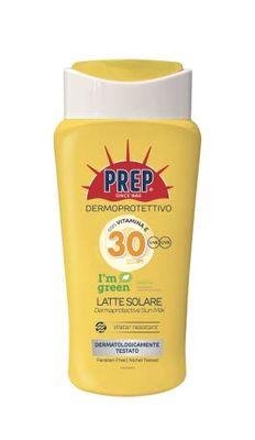 PREP Latte Solare Dermoprotettivo SPF 30, Protezione Solare Raggi UVA e UVB, 200ml