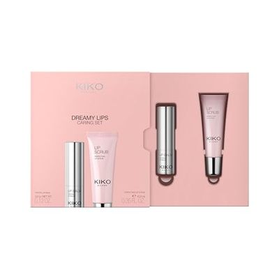 KIKO Milano Dreamy Lips Caring Set, Lip Care Giftset: Shimmer Lip Balm & Lip Scrub