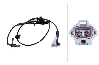 HELLA 6PU 230 048-731 Capteur, vitesse de roue - 2pôle - Câble: 780mm - avec clips de fixation sur le câble