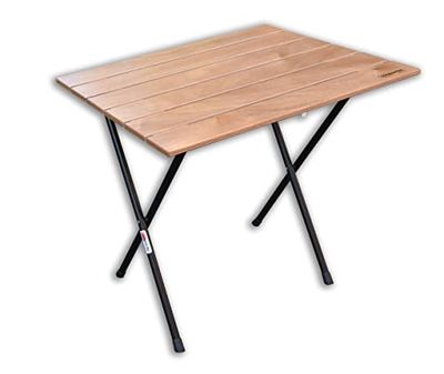 CASTELMERLINO Okumè Bistrotafel met inklapbare poten, demonteerbaar, tafelblad van marine-multiplex, poten met poedercoating, epoxy, 80 x 60 cm, naturel