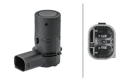 HELLA 6Px 358 141-701 Capteur, Aide Au Stationnement - 3Pôle - Inséré - Revernissable