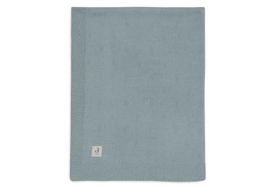 Jollein Babydeken Cosy Knit, Zeegroen, 100 x 150 cm, 60% katoen, 40% acryl, voor kinderbed, 1,0 TOG, Oeko-Tex gecertificeerd, breipatroon