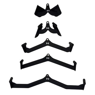 HulkFit Heavy Duty Lat Pulldown Kabel Machine Pronate Supinate Neutrale Grip Bar Bevestiging en Accessoires voor Power Cage Rack - Zwart