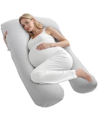 VEVOR Pregnancy Pillow, U-Shaped Full Body Maternity Pillow for Pregnant Women, Soft and Breathable Pregnant Support Pillows with Removable & Washable Cover, Perfect for Back, Belly, Hip, Legs Relief