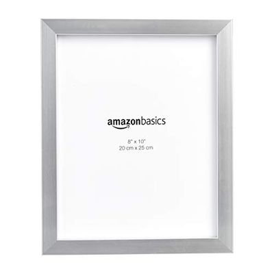 Amazon Basics Moldura retangular para fotografias, 20 x 25 cm, 2 unidades, níquel