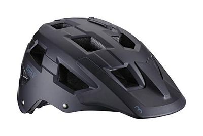 BBB Kolarski kask rowerowy unisex Nanga Bhe-54 z mocowaniem na aparat ABS powłoka stały duży daszek z certyfikatem CE, męski i damski, czarny matowy, rozmiar M 54-58 cm UK