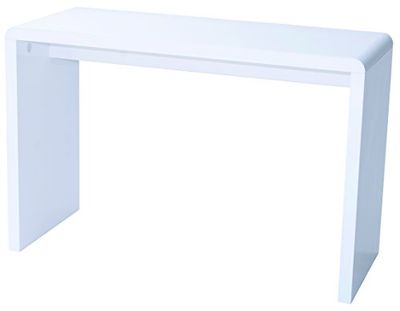 Phoenix Prana Bureau Brillant, Bois, Blanc, 120 x 78,5 x 50 cm