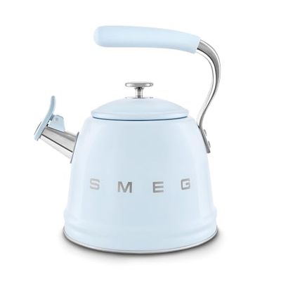 Smeg WKF01PB Whistling Kettle for Hobs, Stainless Steel, 2.3 liters, Pastel Blue