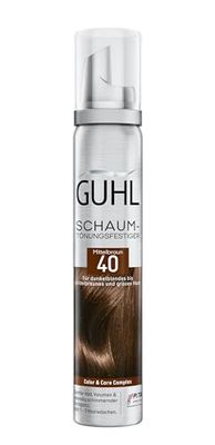 Guhl Mousse teintée - Couleur 40 - Marron moyen - Pour cheveux blond foncé à brun moyen et gris - Tenue douce, volume et brillance des couleurs - Dure 1 à 3 lavages