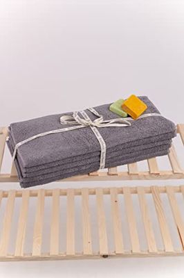 Questo Casa, 1 piece of towel, 100% cotton, bath towel/hand towel, smoked, 50x90 cm