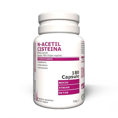 foodboost N-Acetil Cisteina 800 mg - 180 Capsule Vegane (6 Mesi) - Precursore del Glutatione, Antiossidante Naturale, Supporta Sistema Immunitario – Vegan, Senza Glutine - Assorbimento rapido