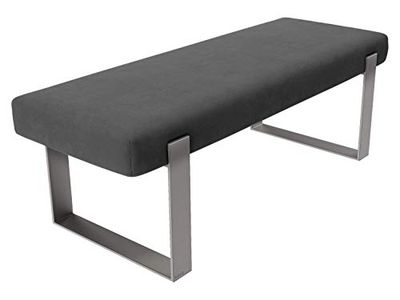 Vant Gestoffeerd Slaapkamer Bed Bank - Woonkamer & Lounge Ottomaanse - 158 kg Gewicht Capaciteit (Suede Houtskool Grijs)