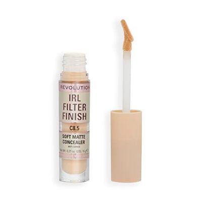 Makeup Revolution, IRL Filter Finish Concealer, Medium till full opacitet, C8.5, 6 g
