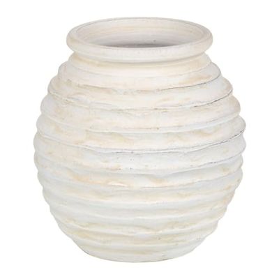 BigBuy Home Macetero Crema Cerámica 29 x 29 x 31 cm