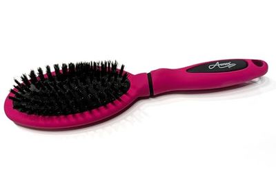 GLAM UP Oval Bristle Bellows - Detangling Hair Brush - Medium - 250 mm x 70 mm - Fuchsia - Women's Hair Brush - All Hair Types
