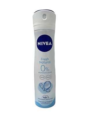 NIVEA Fresh Natural Deodorante Spray in confezione da 6 x 150 ml, Deodorante antitraspirante per una sensazione di freschezza sulla pelle, Deodorante senza alluminio con estratti oceanici