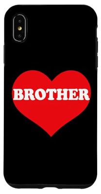 Coque pour iPhone XS Max I Heart Brother, I Love Brother Custom