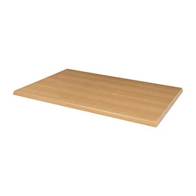 Bolero Pre-drilled Rectangular Table Top - Beech Effect Style - 1200 x 800(D) mm