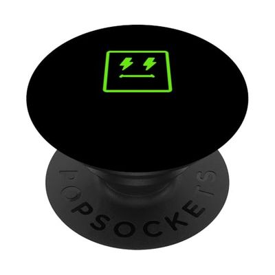 Green Double-Lightening Square Face Green Graphic PopSockets Adhesive PopGrip