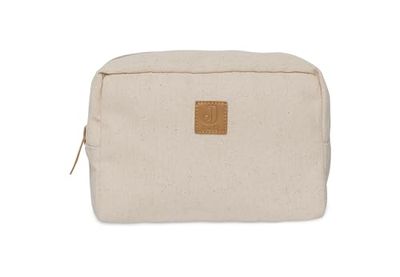 Jollein Twill Nappy Bag - Natural - Nappy Case - Linen Look - Cosmetic Bag - Organiser, Beige, 23x19x10 cm, Twill Nappy Bag/Cosmetic Bag/Organiser