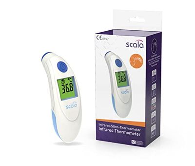 scala SC 8360 blauw Top Speed Night digitale infrarood voorhoofd thermometer met optische en akoestische koortsarm