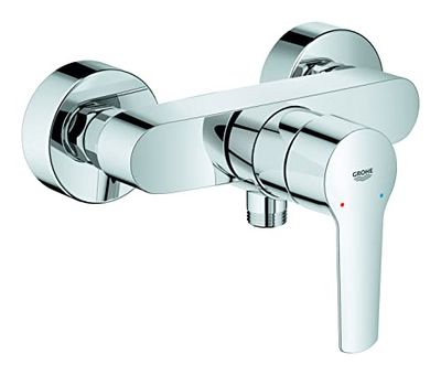 Grohe Start - Miscelatore monocomando per doccia, cromo, installazione a parete, dotato di serie di limitatore di portata regolabile
