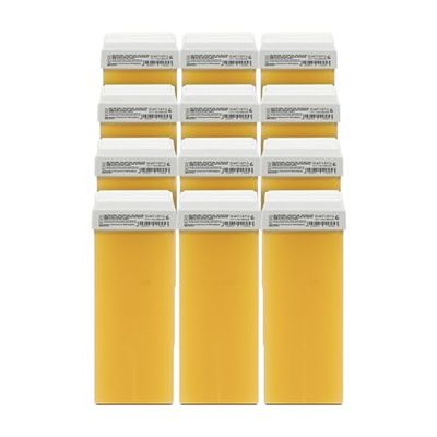 RESTASE | Liposoluble Depilatory Wax Roll On, Pine Resin and Beeswax, for All Skin Types, 12 x 100 ml, Made in Italy
