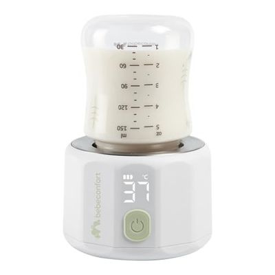 Bebeconfort Chauffe-biberon digital nomade, Chauffe-biberon portable pour bébé, Compact L6,5 x l6,5 x h8 cm, Poids léger (280 g), Écran digital, Batterie durable, Contrôle de la température