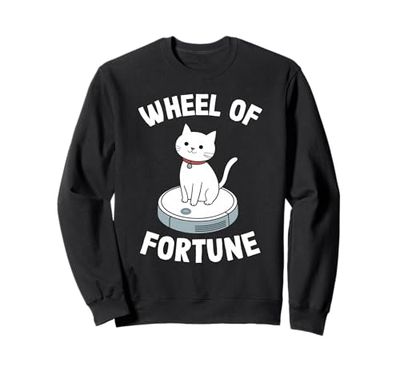 Wheel Of Fortune Robot Vacuum Cleaner Funny Cat Sweatshirt