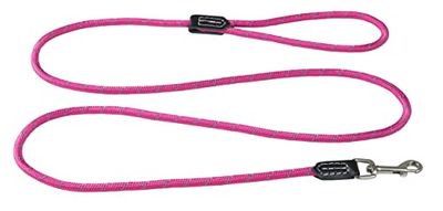 Reflecterende touw hond controle riem voor middelgrote honden, 1/3 inch breed, 6' lang, zwart