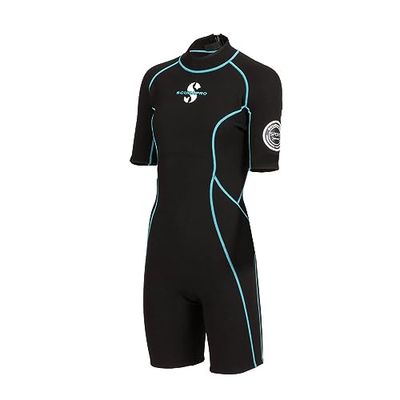 Scubapro Shorty Sport 2.0MM F-S Kit de détendeur pour plongée en Eau Froide Unisex-Adult, BlackTurquoise, S