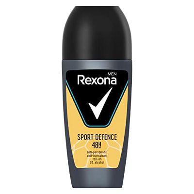 Rexona Män Deodorant Roll-On Sport Defence Anti-Perspirant med 48 timmars skydd mot kroppslukt och våta underarm 50 ml 6 stycken