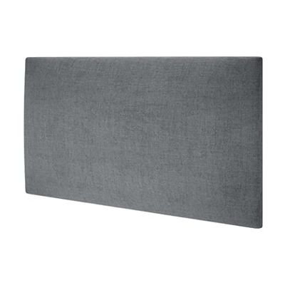 MOLLIS Gestoffeerde plaat, rechthoekig en decoratief wandpaneel, geschikt als hoofdeinde of bescherming tegen botsingen, vermindert geluid en verbetert akoestiek, van schuim, 60 x 30 cm, antraciet
