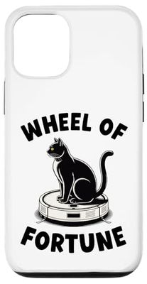 Wheel Of Fortune Cat On Robot Vacuum Cleaner Cat Case for iPhone 12/12 Pro