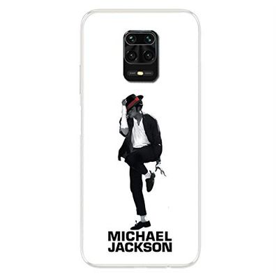 Beschermhoes voor Xiaomi Redmi Note 9S / 9 Pro Michael Jackson, wit
