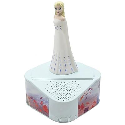 Lexibook, Frozen, Luidspreker met lichtgevend figuurtje, 5.0 Bluetooth,USB/USB Type C-poort, Wit/blauw, BTD80FZ