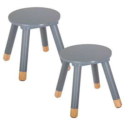 WELL HOME MOBILIARIO & DECORACIÓN Ensemble de 2 tabourets pour Enfant Douceur Gris Well Home, Estándar