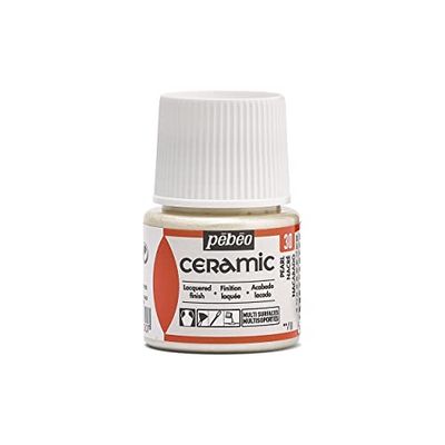 Pebeo - Cerámica - Color opaco para terracota, cerámica y loza - Botella 45 ml, Perla