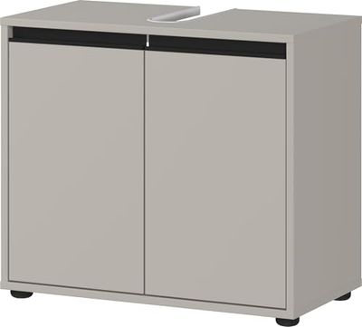 Germania szafka pod umywalkę WB 2200-186 GW-Lemont, w kolorze kamiennym, z wycięciem na syfon, 63 x 55 x 34 cm (szer. x wys. x gł.)