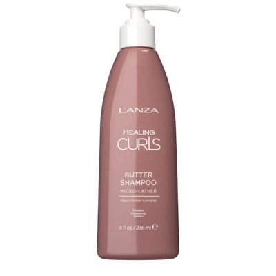 L'ANZA Healing Curls Butter Shampoo - Shampoo per Capelli Ricci, Sicuro sul Colore, Dona Freschezza e Morbidezza, Formula Priva di Parabeni e Solfati, 236 ml