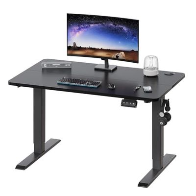 JUMMICO Bureau électrique réglable en Hauteur avec Fonction mémoire - 100 x 60 cm - Noir