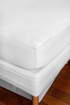 Cumin - Protector de colchón (80 x 200 cm), Color Blanco